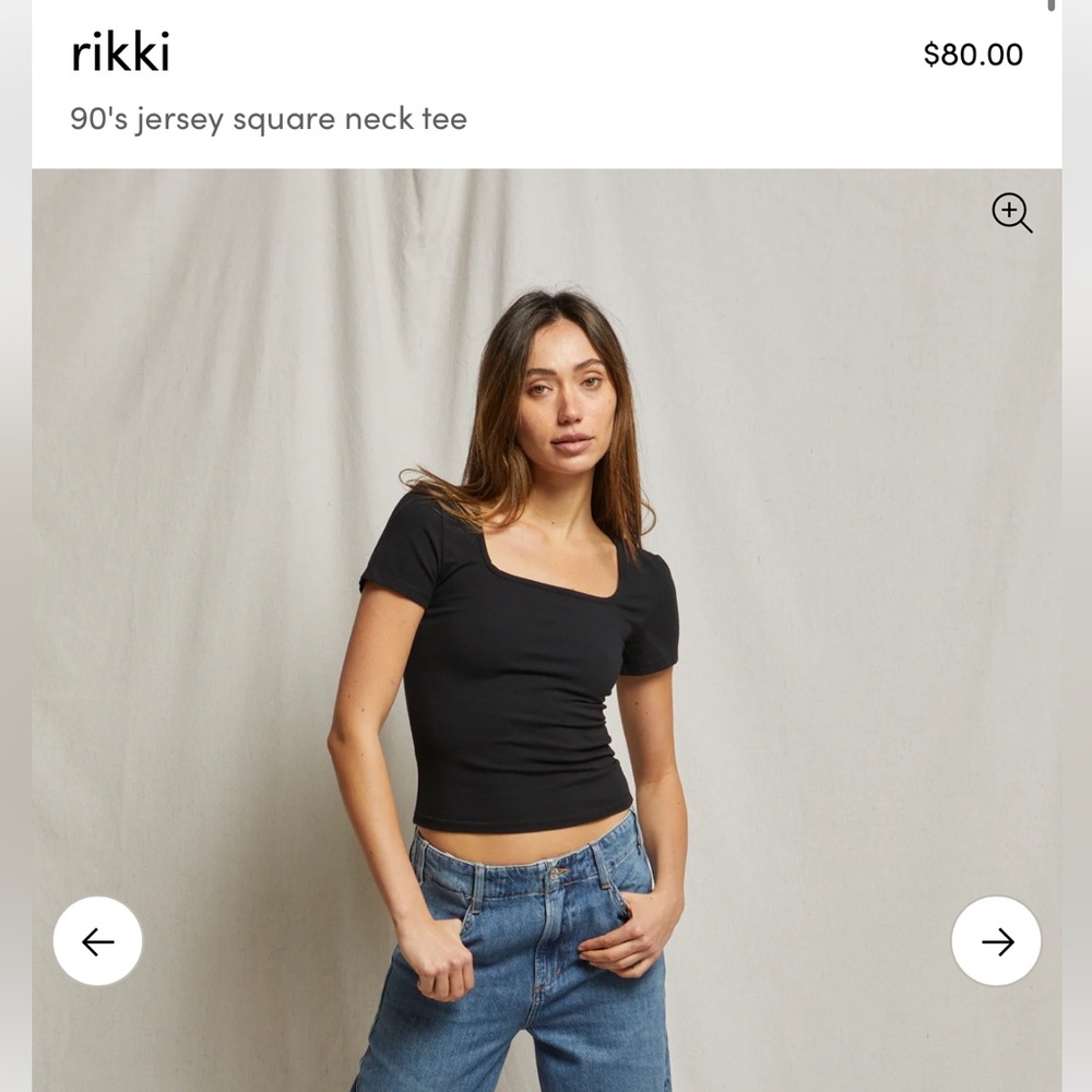 Perfectwhitetee
Black Rikki 
Size M